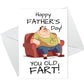 Funny Joke Fathers Day Card Gift For Dad FARTER Wood Heart