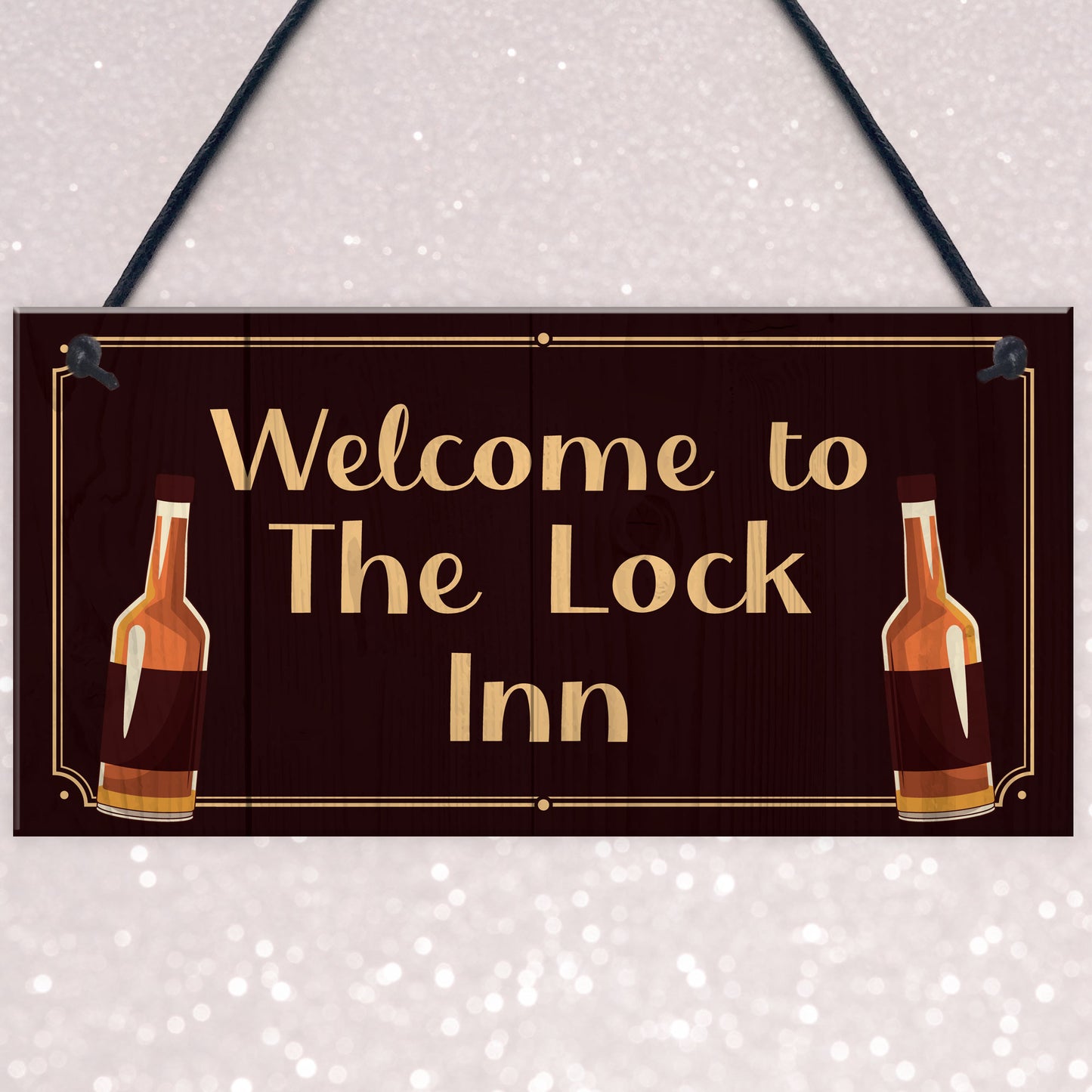 Welcome To The Lock Inn Sign HOME BAR Man Cave Plaque