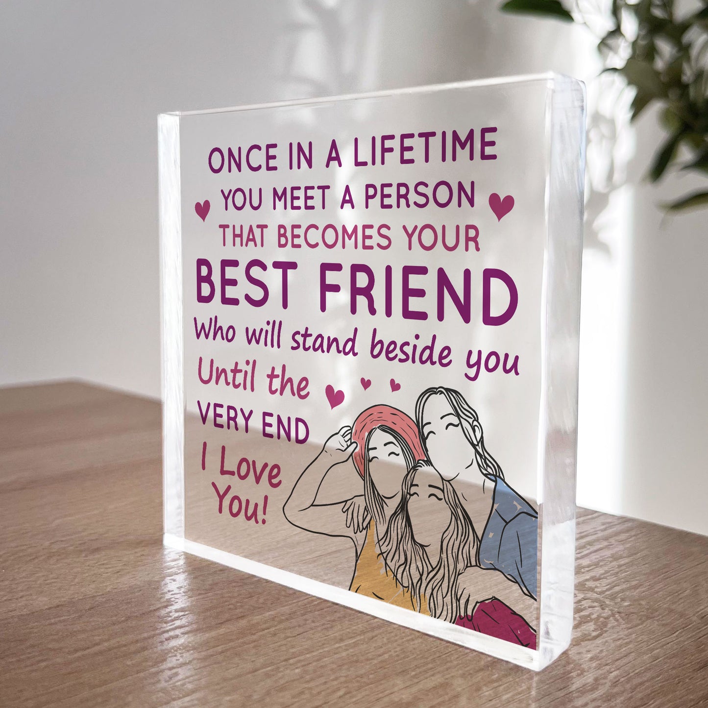 Best Friend Gifts For Christmas Acrylic Plaque Secret Santa