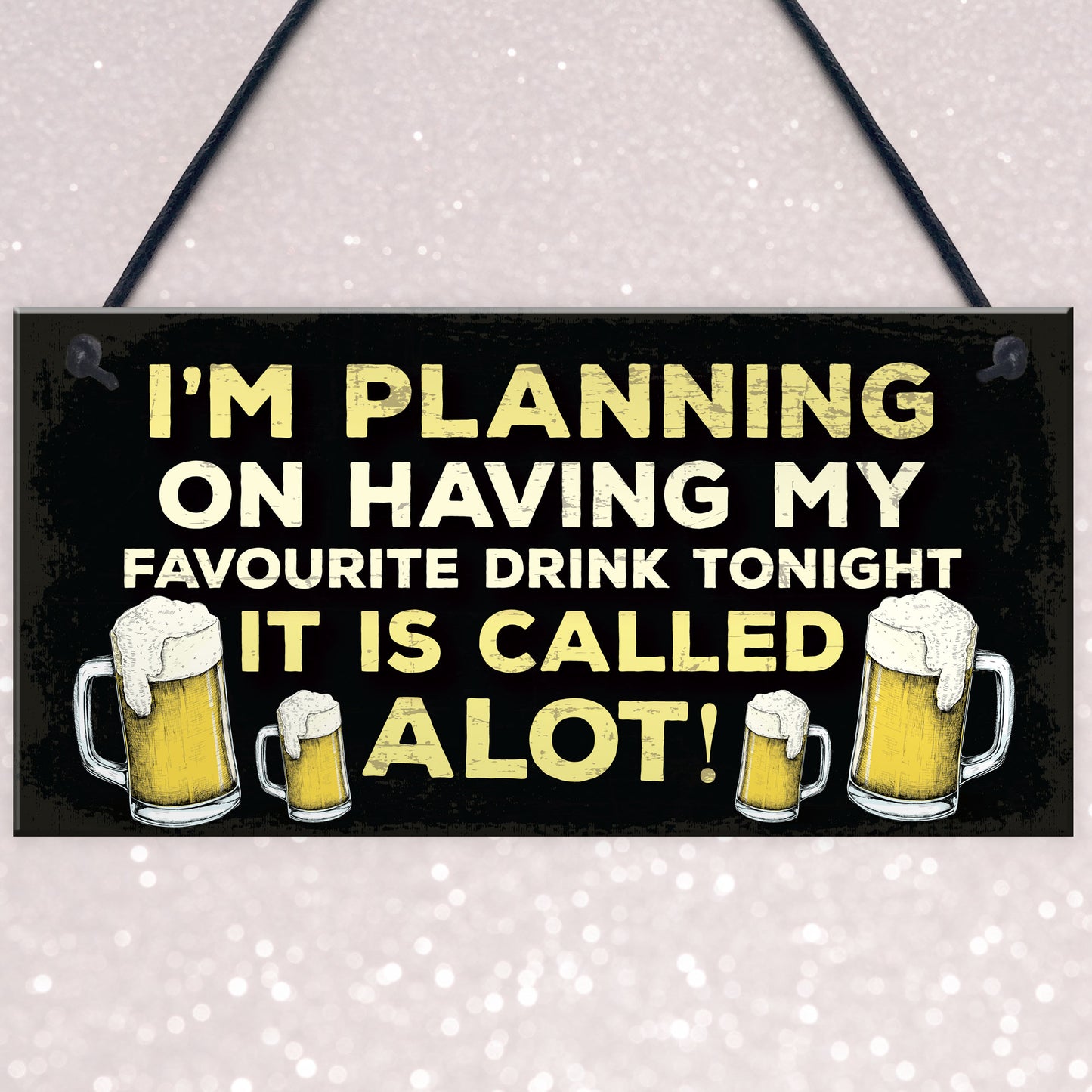 Funny Alcohol Beer Gin Wine Gift Hanging Plaque For Home Bar