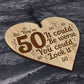 50th Birthday Gift For Men Women Funny Engraved Heart