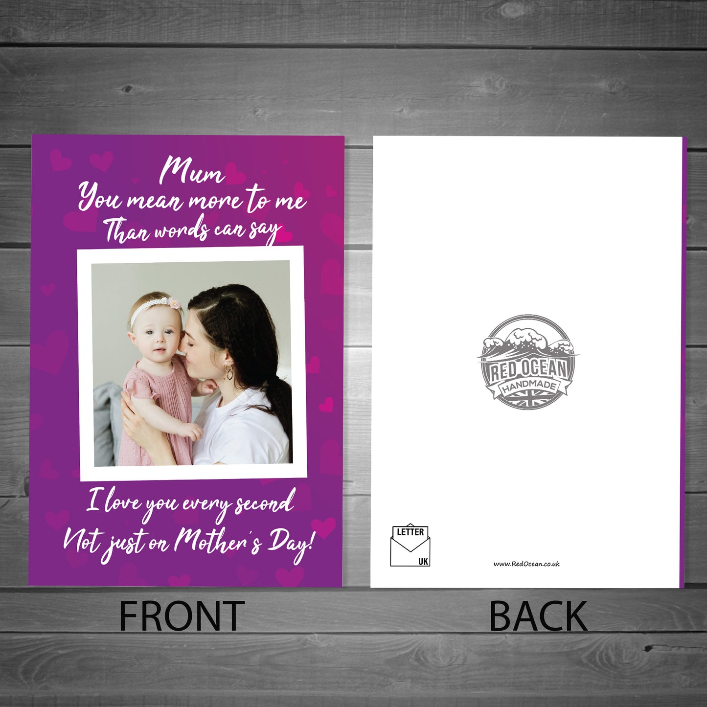 Mothers Day Personalised Card For Mum Custom Photo For Mum