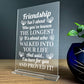 Best Friend Sign Friendship Gift Standing Plaque Thank You Gift