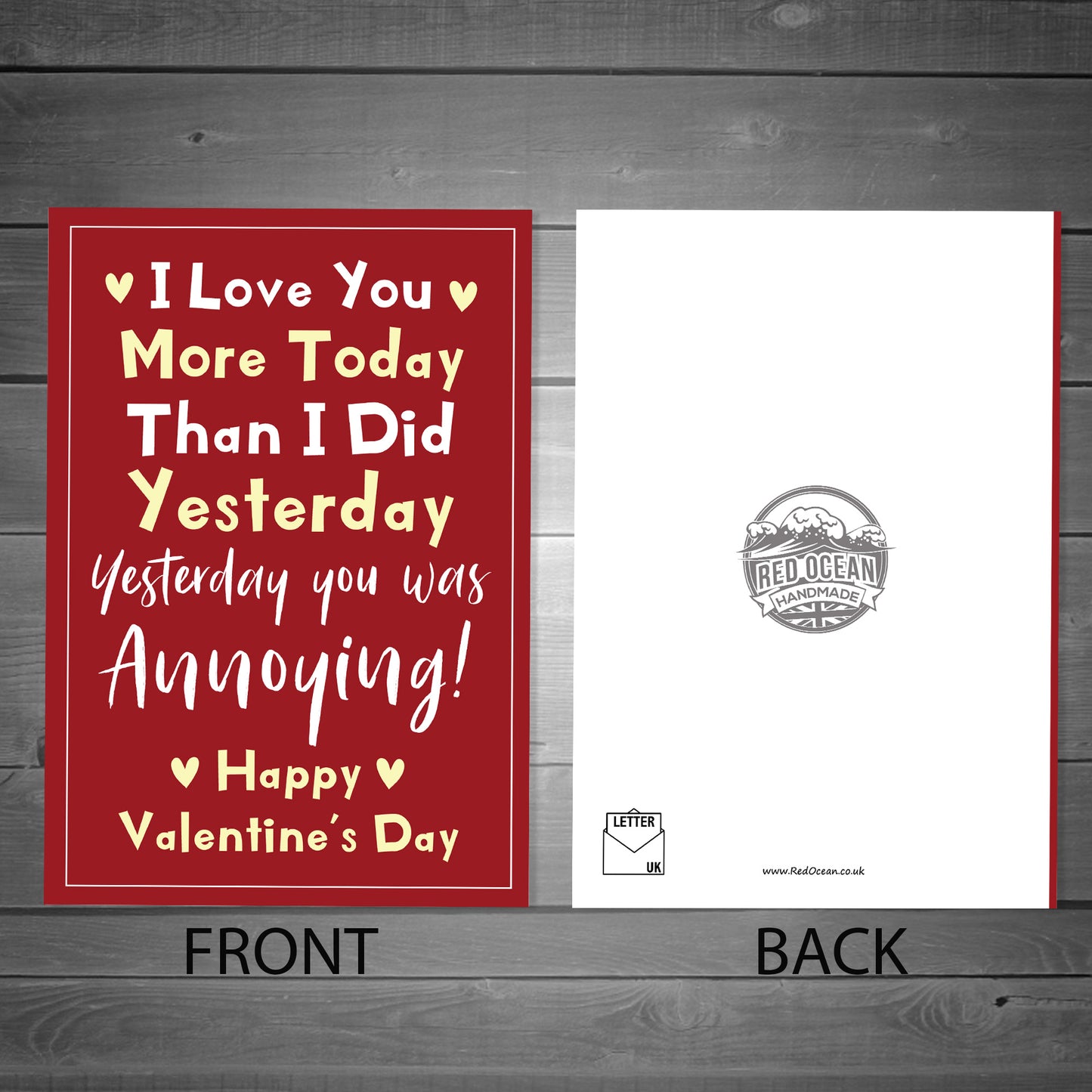 Joke Valentines Day Card For Him Her Funny Valentines Card