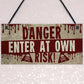 Keep Out Sign Hanging Door Sign For Boys Bedroom Man Cave Gift