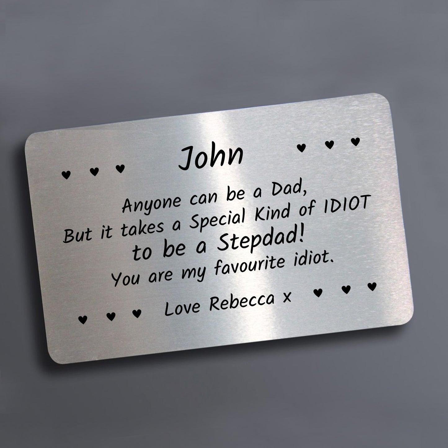 Funny Stepdad Birthday Christmas Gift PERSONALISED Card