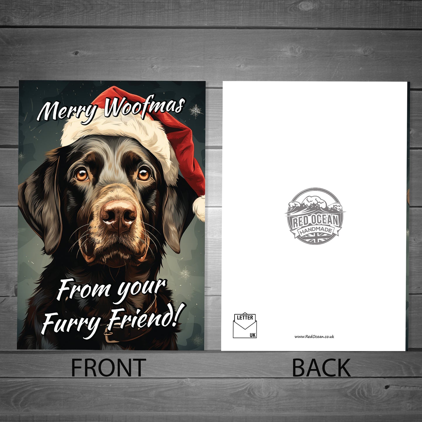 Woofmas Funny Christmas Card From Dog Labrador Christmas Card
