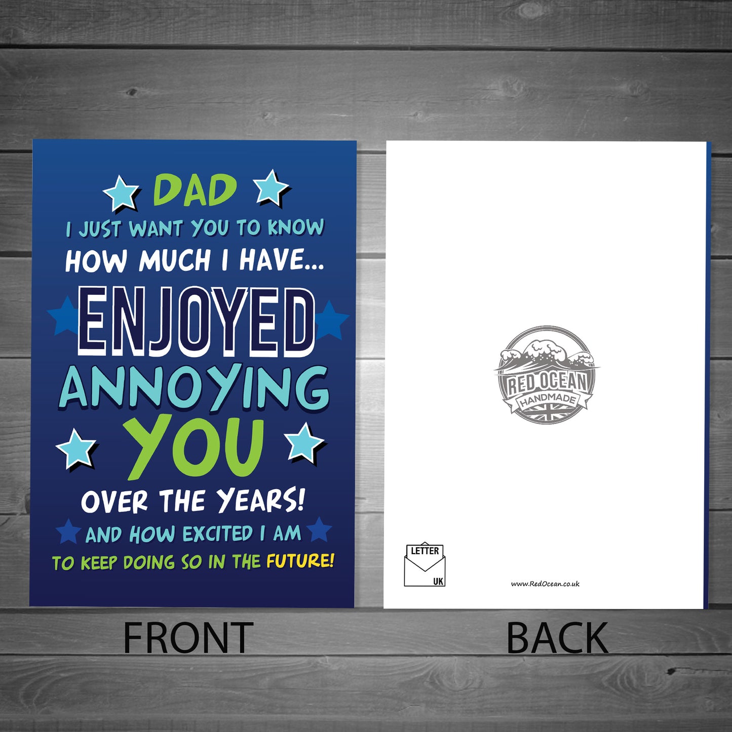 Funny Happy Fathers Day Card For Dad From Son Or Daughter
