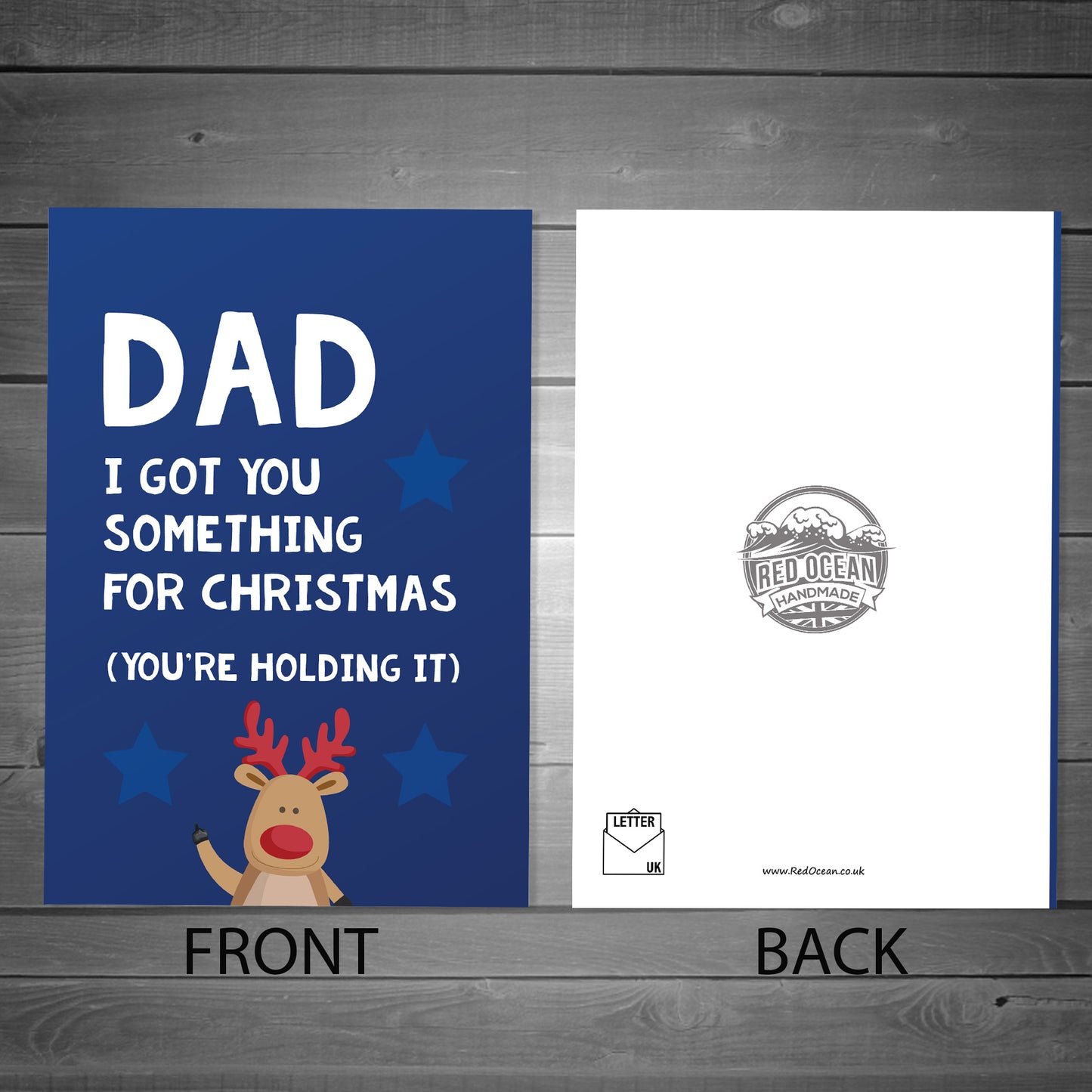 Joke Funny Christmas Card For Dad From Daughter Son A6 Card