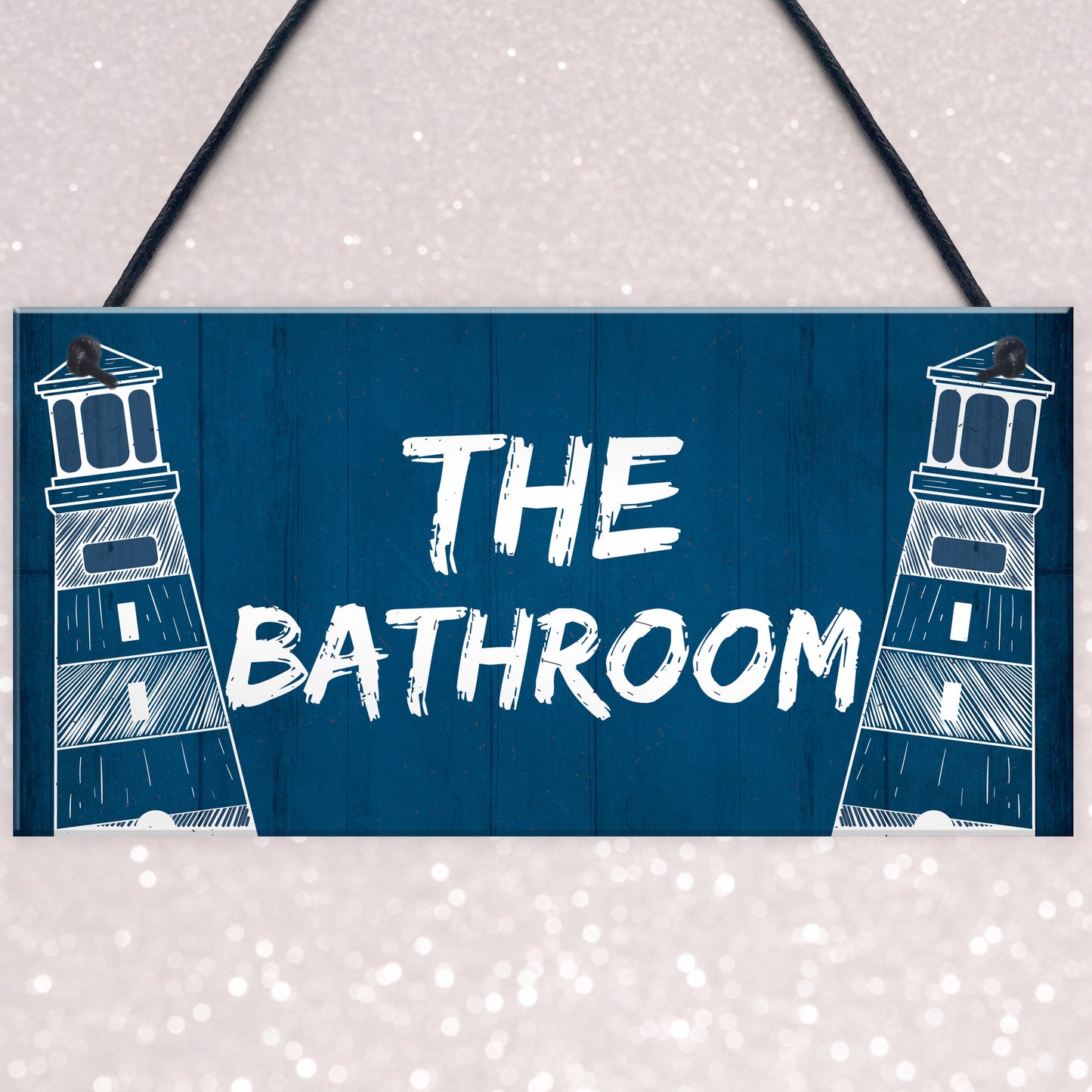 THE BATHROOM Sign Nautical Theme Toilet Loo Bathroom Sign