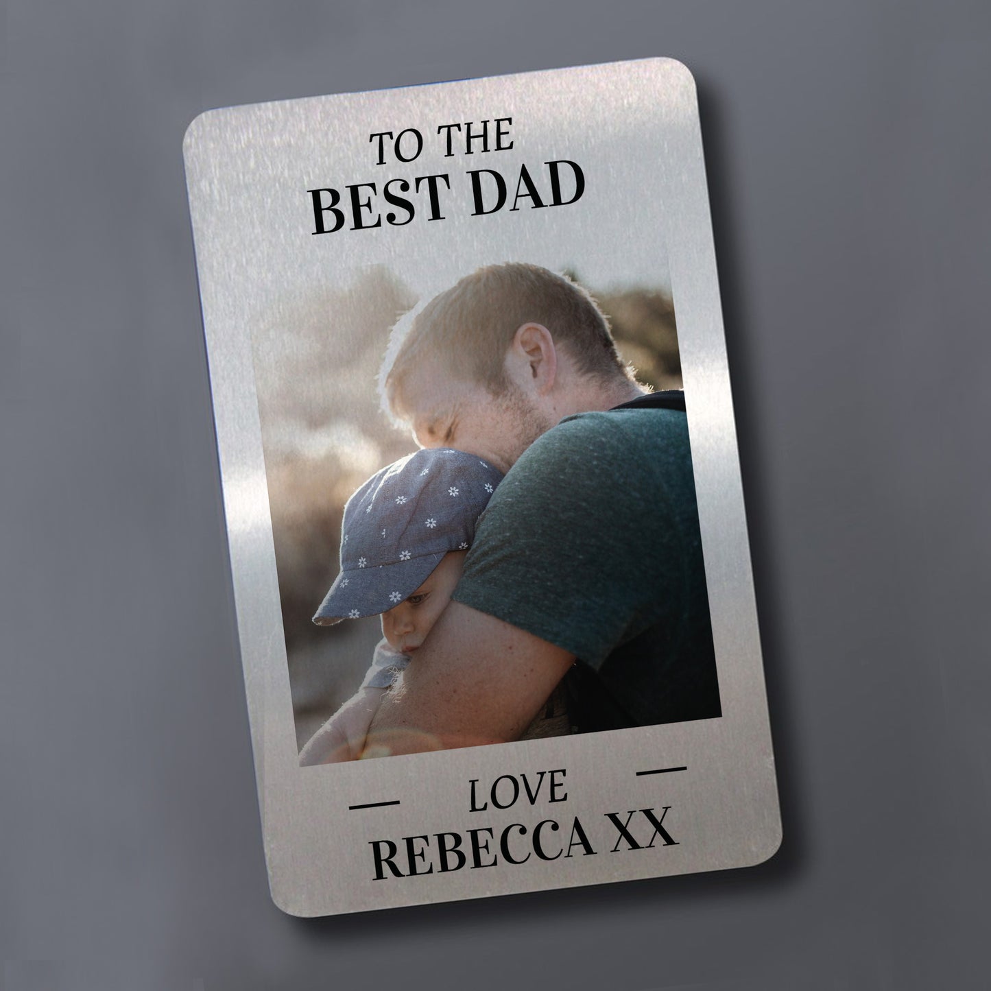 Best DAD Ever Gift Personalised Photo Wallet Card Birthday Gift