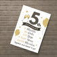 5th Wedding Anniversary Gift Print Mr & Mrs Anniversary Gifts