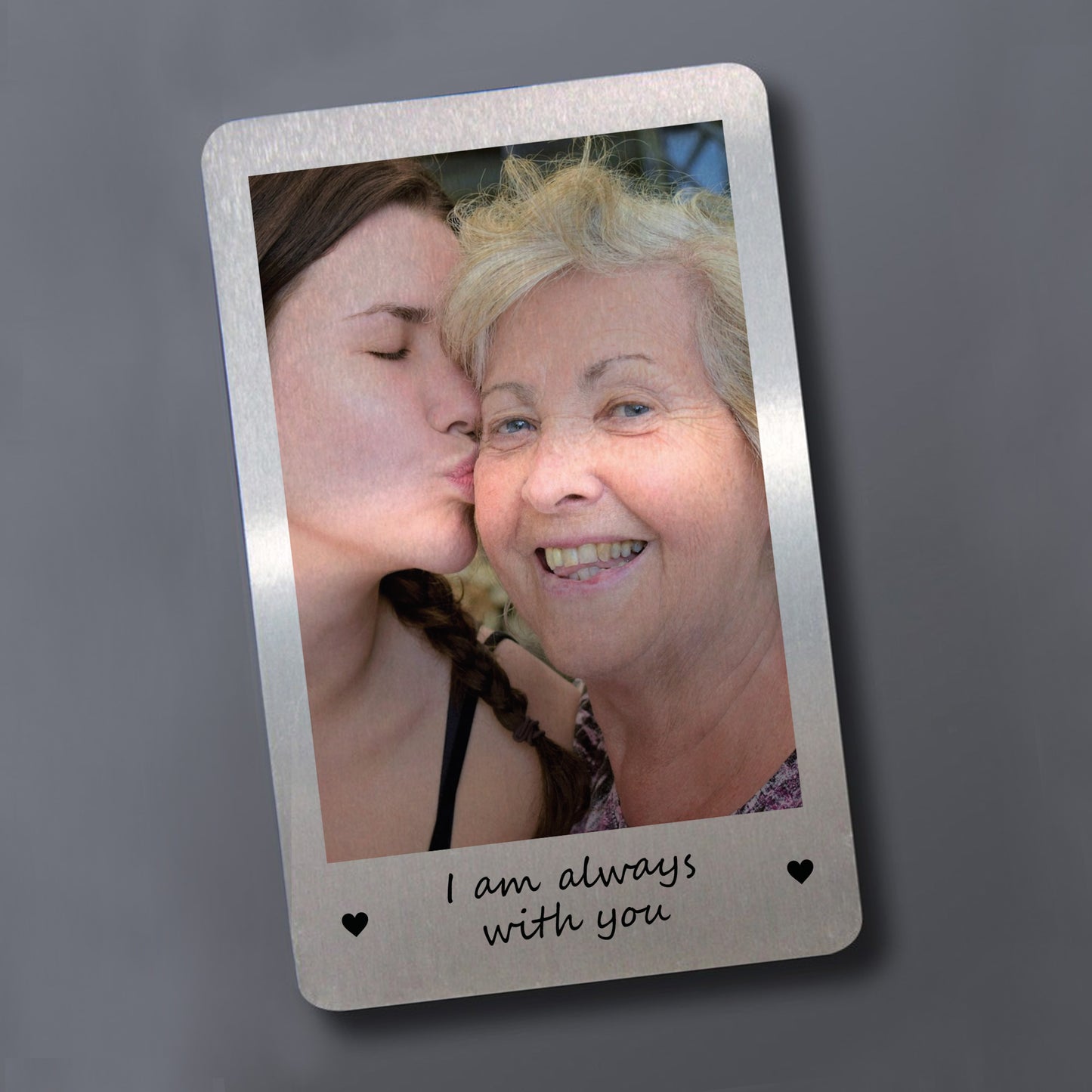 Dad Mum Nan Memorial Gift Personalised Photo Metal Card Memory