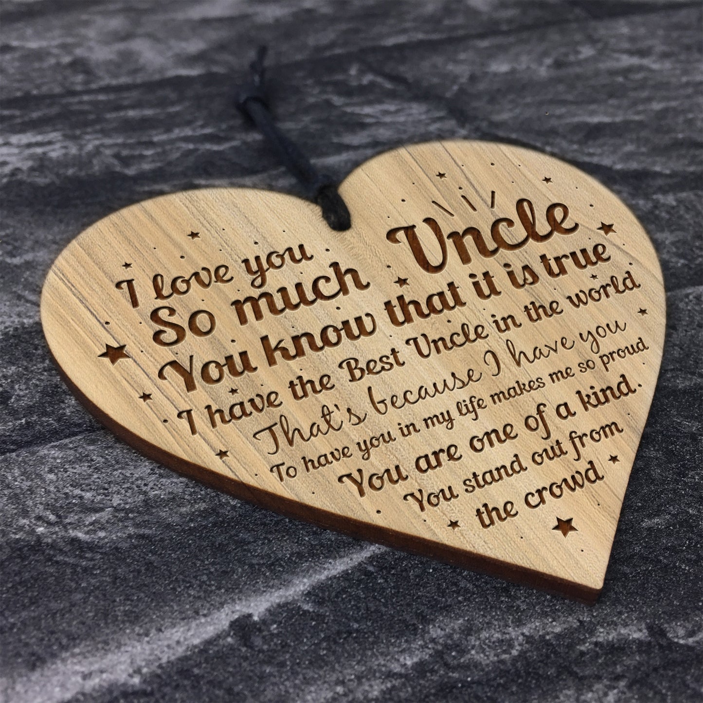 Novelty Uncle Gifts Engraved Heart Uncle Birthday Christmas Gift