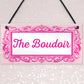 The Boudoir Vintage Shabby French Powder Room Hanging Plaque