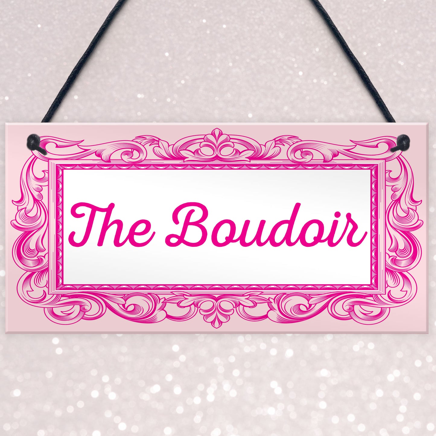 The Boudoir Vintage Shabby French Powder Room Hanging Plaque