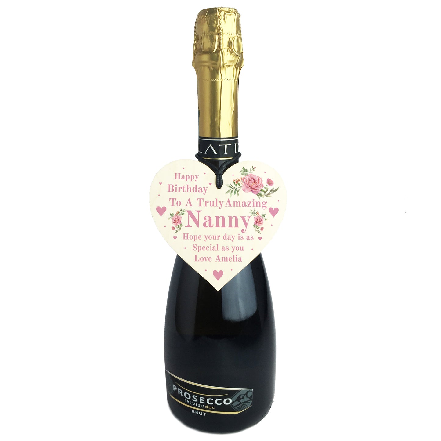 Novelty Happy Birthday Nanny Gifts Hanging Heart Personalised