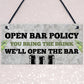 Novelty Home Bar Sign Alcohol Gift Gin Vodka Beer Gift Man Cave