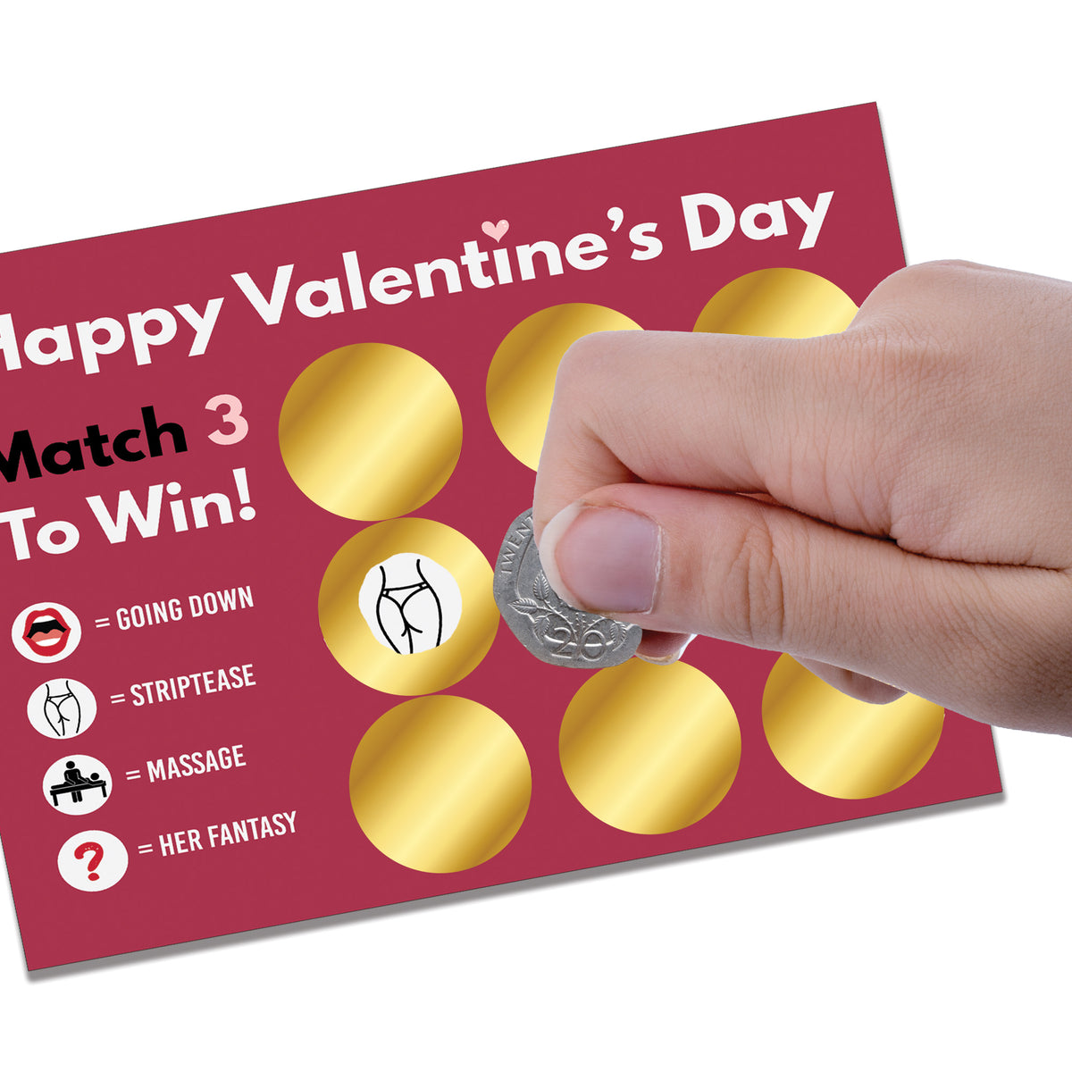 Funny Valentines Card Gift For Him Her Naughty Scratch Card