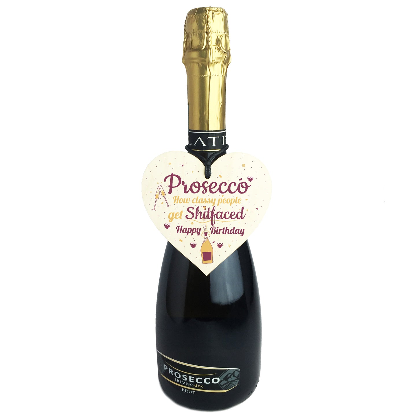 Prosecco Funny Happy Birthday Heart Boyfriend Girlfriend Friend