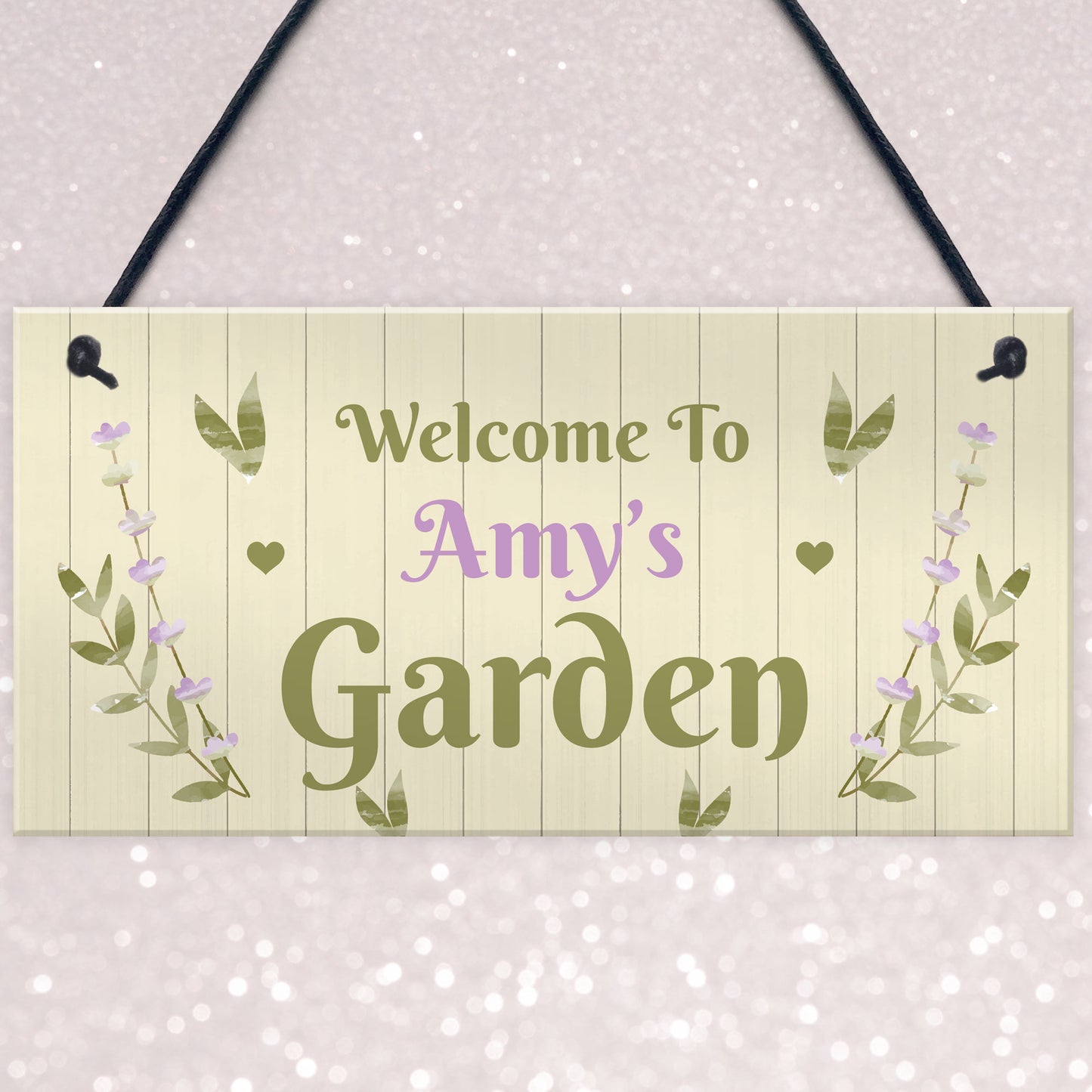 Rustic Garden Sign Decor Personalised Hanging Summerhouse Sign