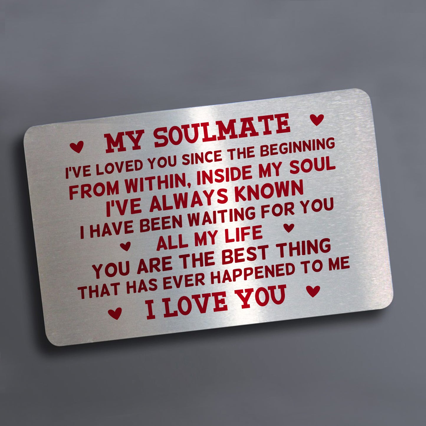 Soulmate Gift Wallet Card Insert Anniversary Gift For Him Her