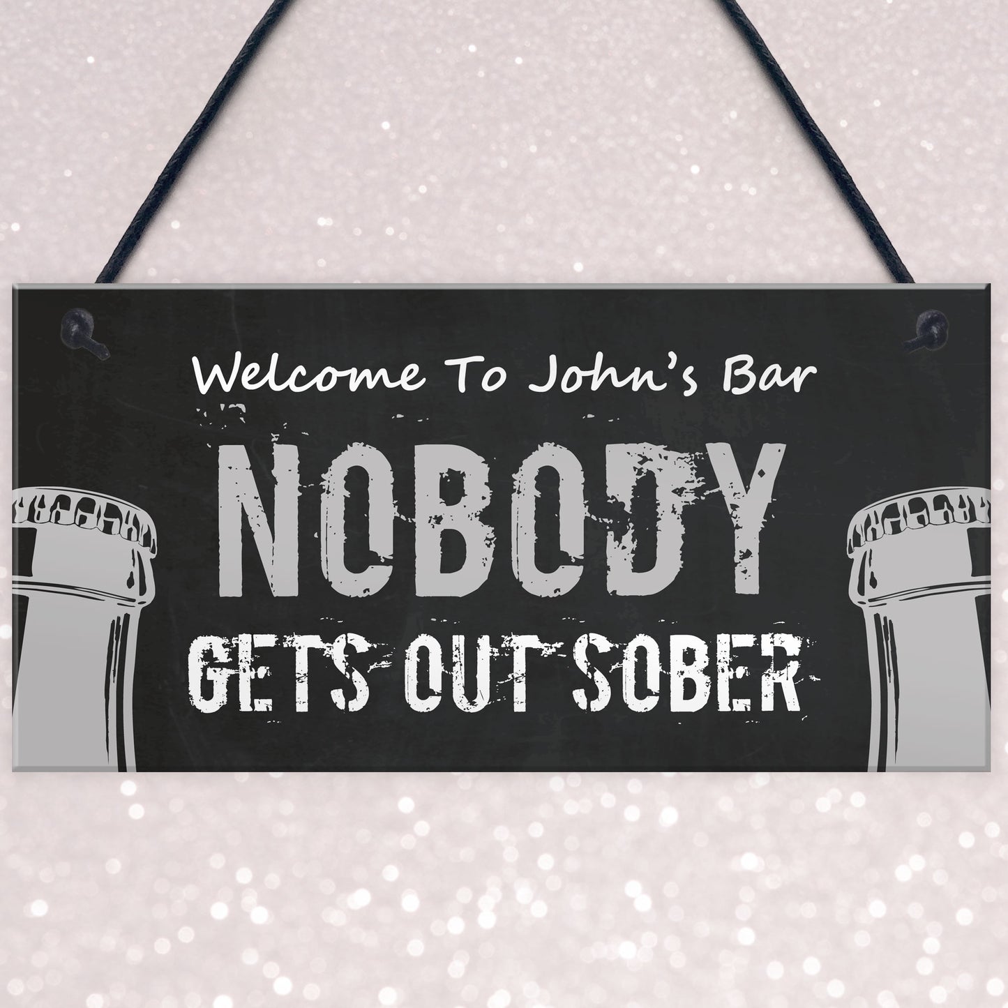 Funny Home Bar Sign Personalised Alcohol Beer Gift Man Cave Pub