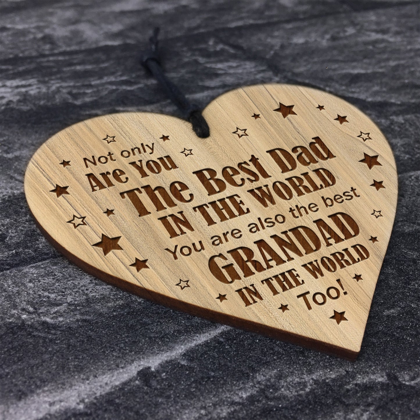 Dad And Grandad Gift From Daughter Son Engraved Heart Birthday