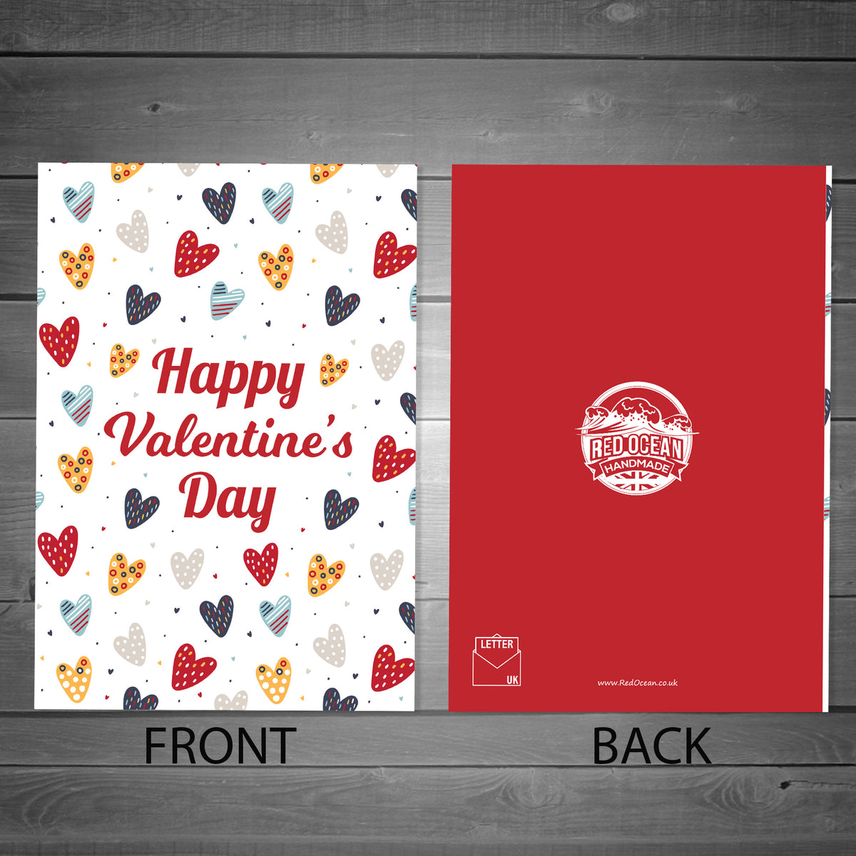 Happy Valentine's Day Card For Girlfriend Wife Cute Hearts