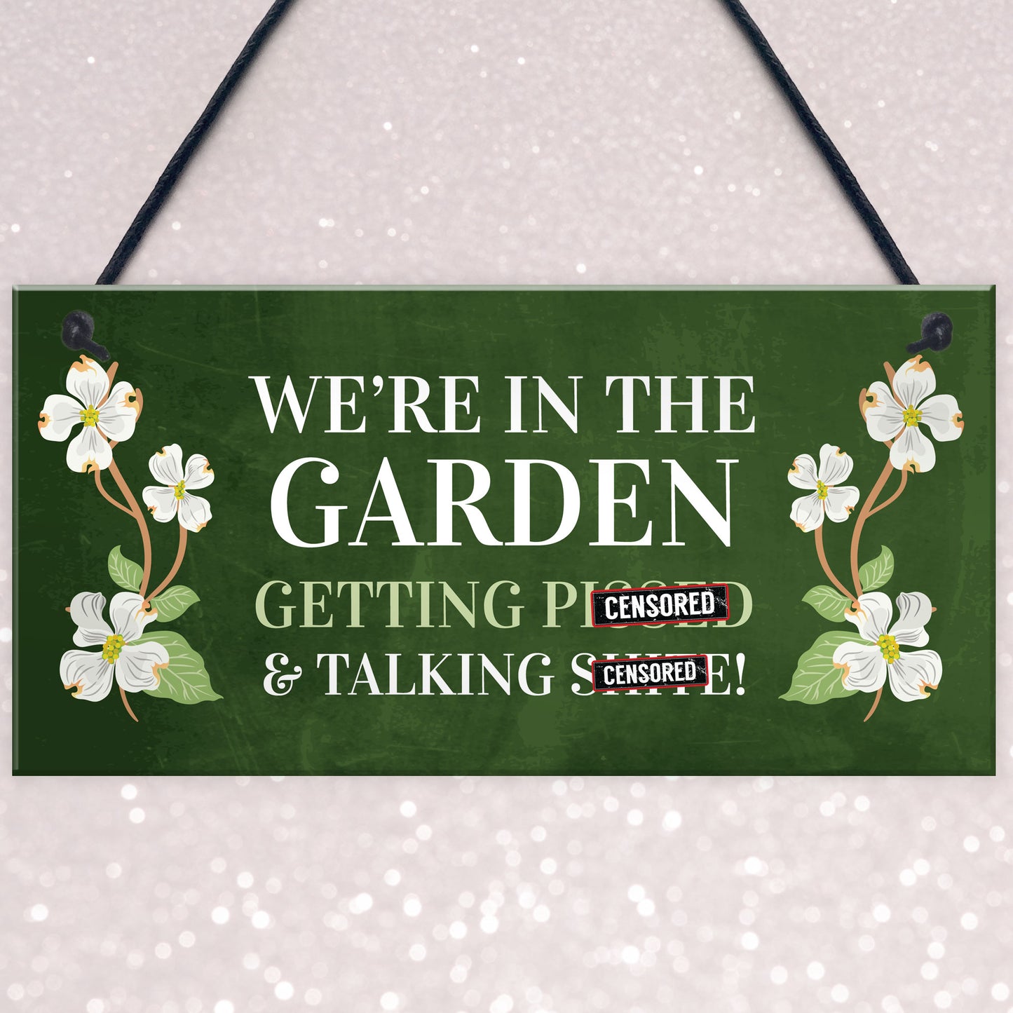 Funny Garden Sign Hanging Wall Sign Summerhouse Plaque