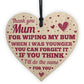 Funny Mothers Day Card For Mum Wooden Heart Mother's Day Gift