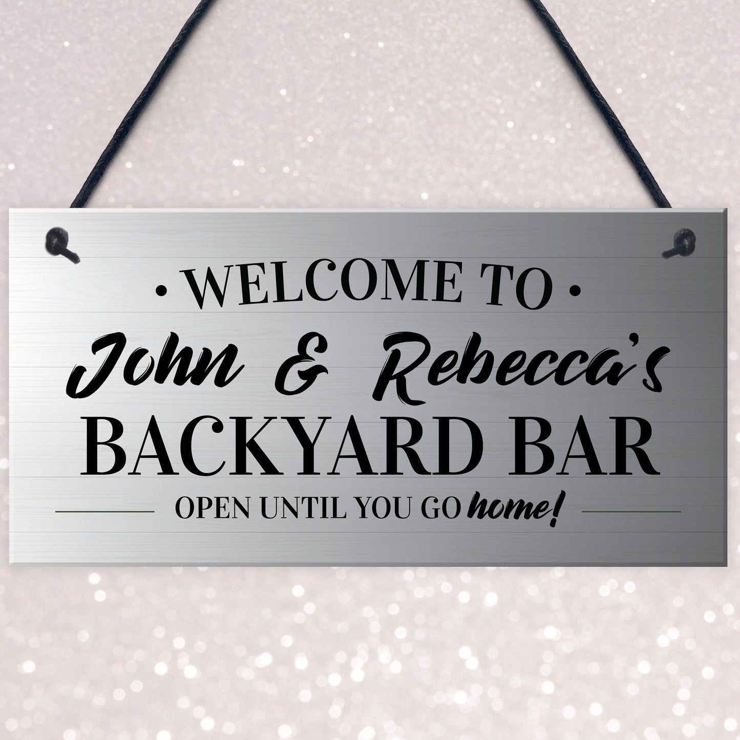 Personalised Garden Sign Backyard Bar Plaque Home Decor Gifts