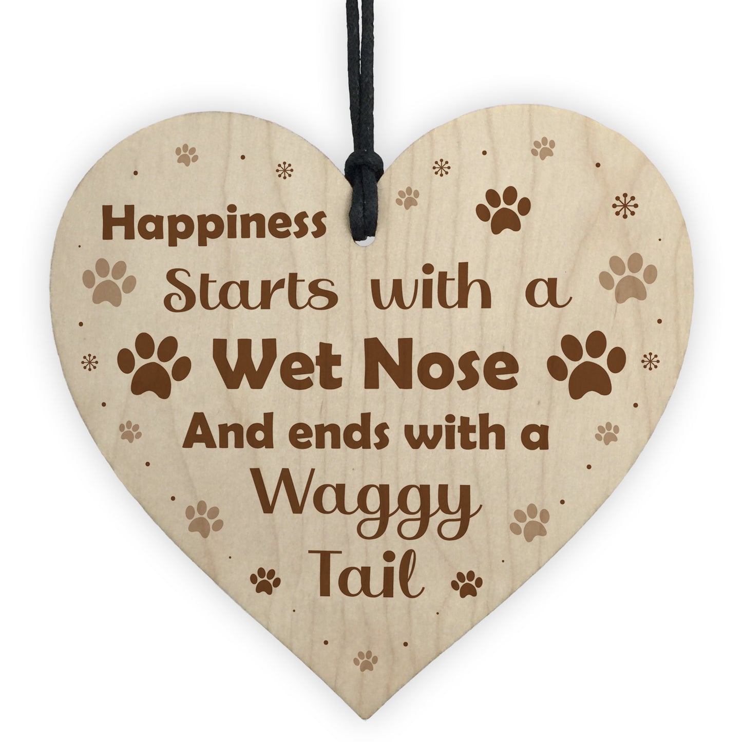 Christmas Card And Wooden Heart From The Dog Pug Gifts