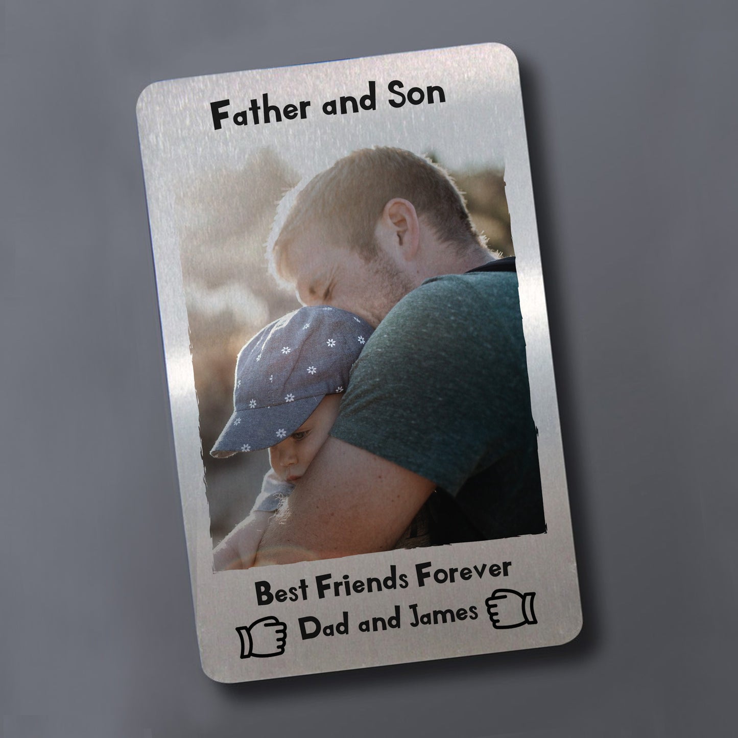 Personalised Fathers Day Gift From Son Photo Card FATHER SON
