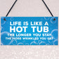 Funny Joke Hot Tub Sign Hanging Door Wall Sign Home Decor