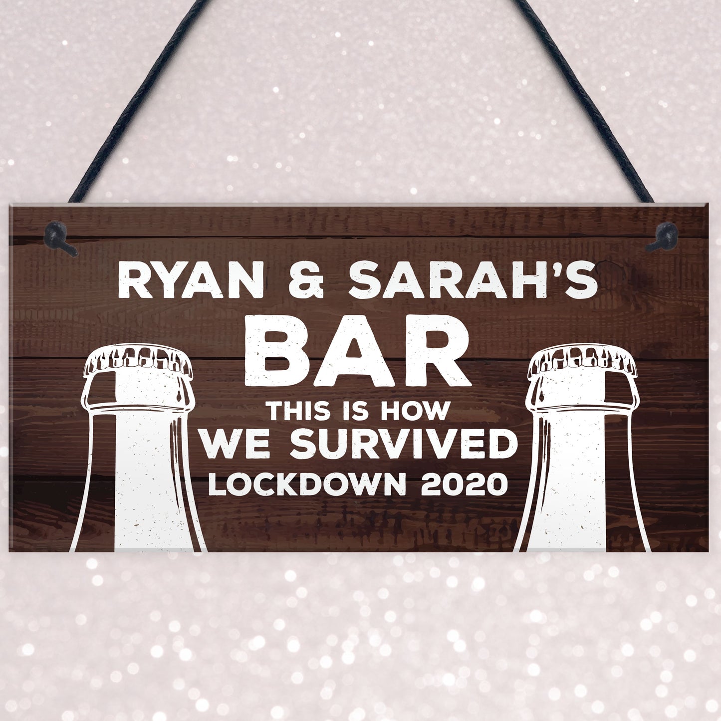 Lockdown Bar Sign Funny Home Decpr PERSONALISED Alcohol Gift