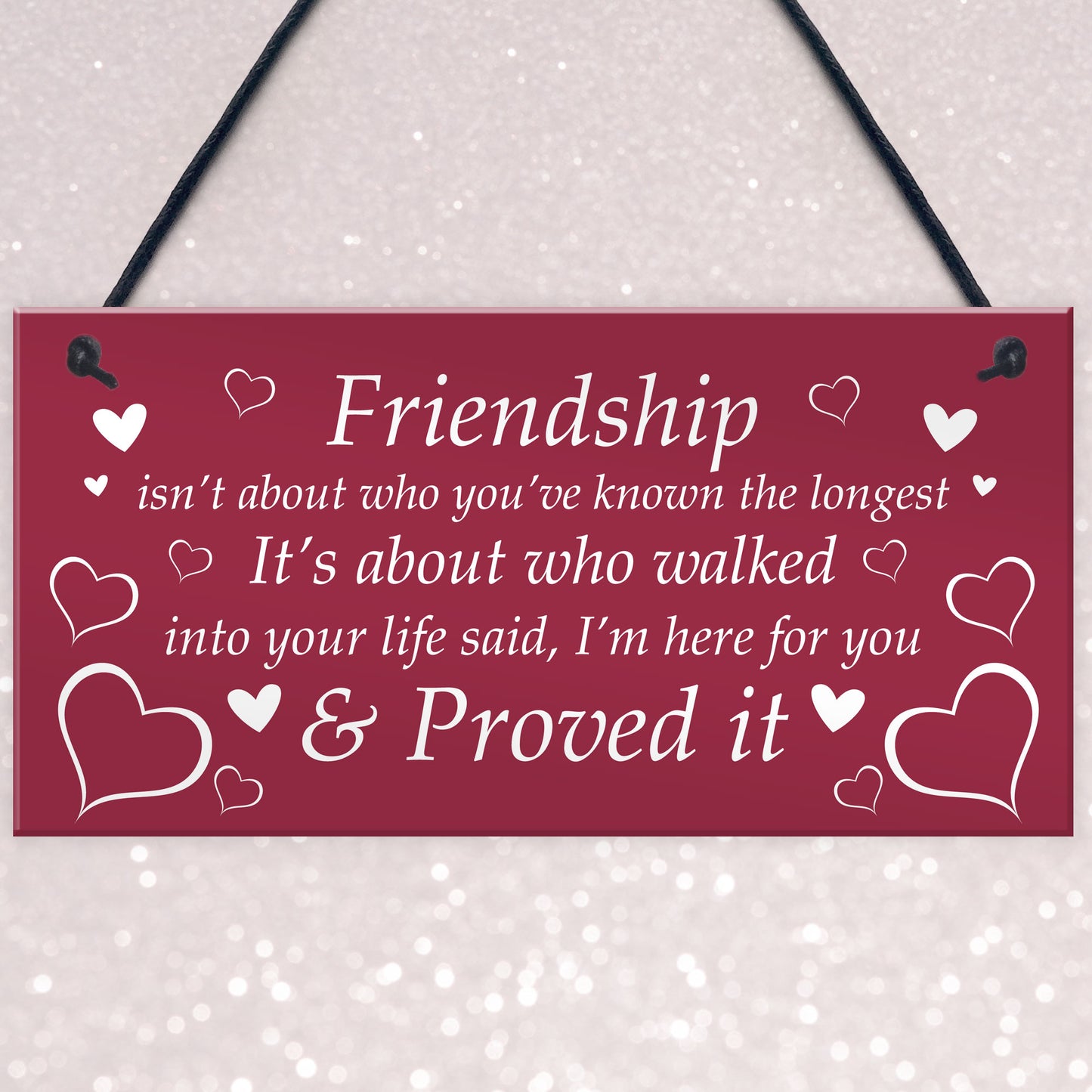 Friendship Plaque Hanging Sign Special Quote Christmas Birthday