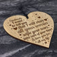 Soulmate Gift For Him Her Engraved Wood Heart Husband Wife Gift