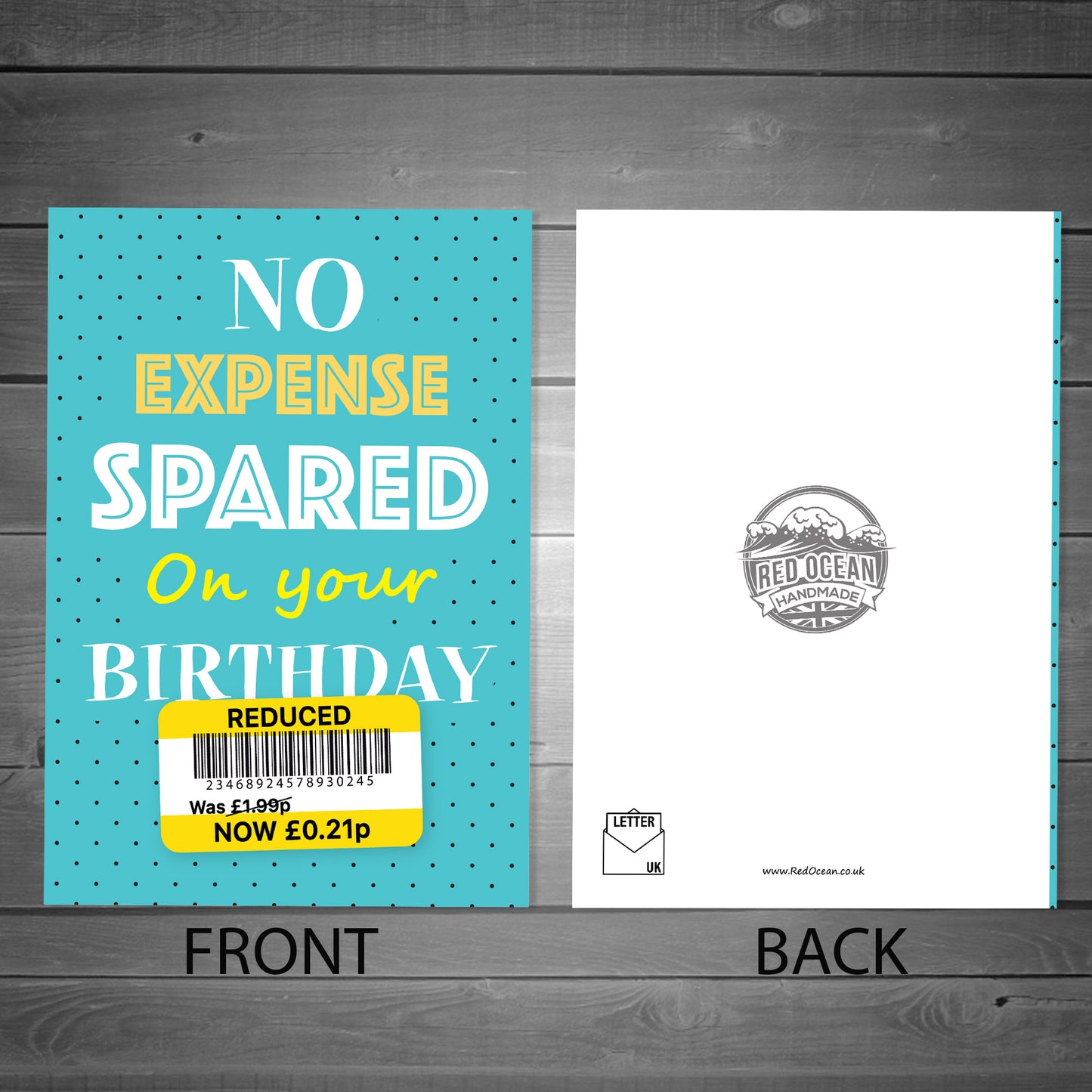 Reduced Sticker Funny Birthday Card For Husband Wife Brother