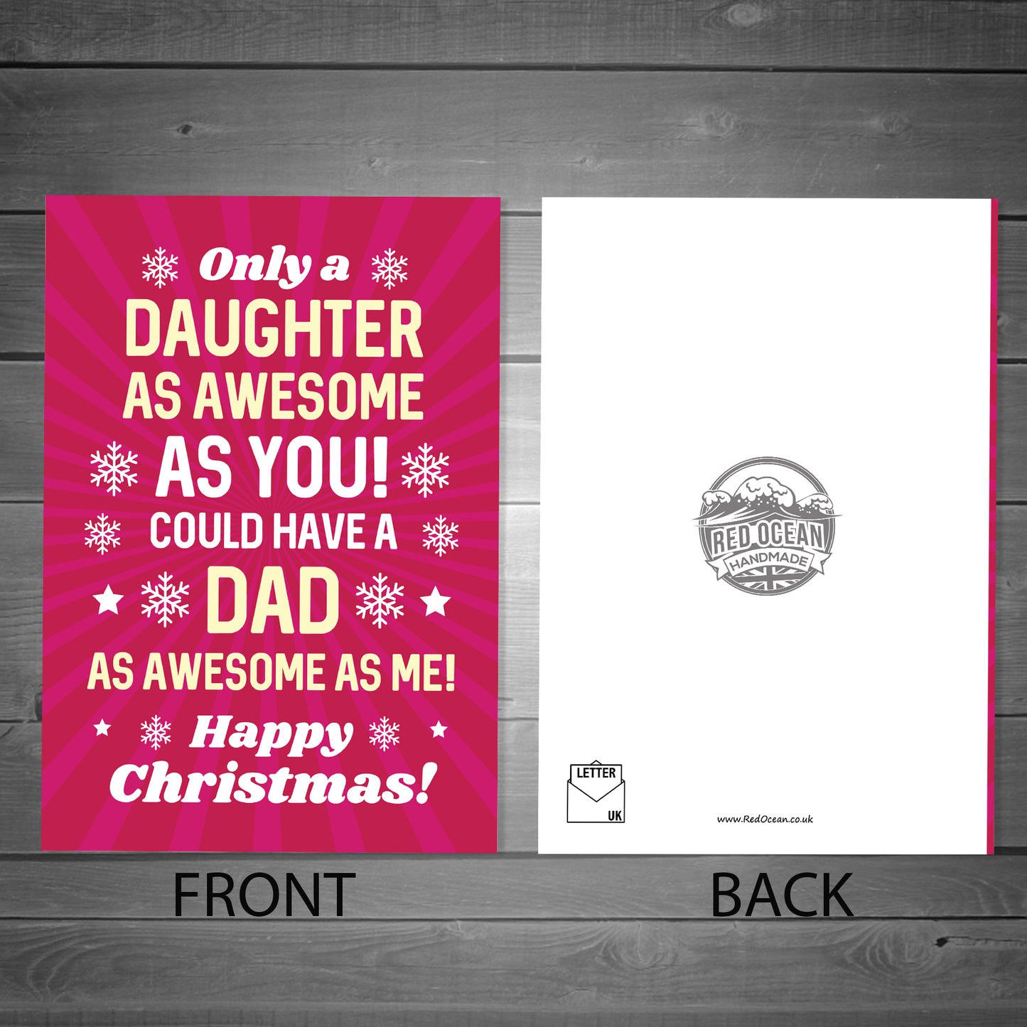 Funny Christmas Card For Daughter From Dad Novelty Christmas