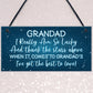 Thank You Grandad Gift For Birthday Christmas Hanging Sign