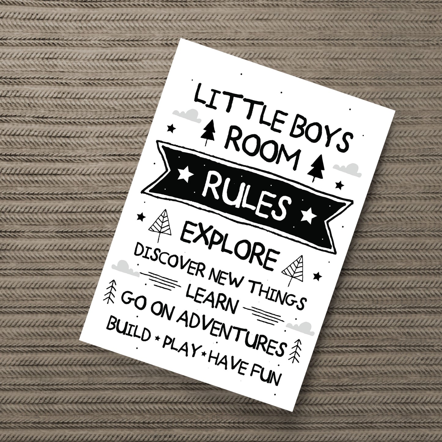 Boys Bedroom Sign Nursery Print For Wall Nursery Decoration Boy
