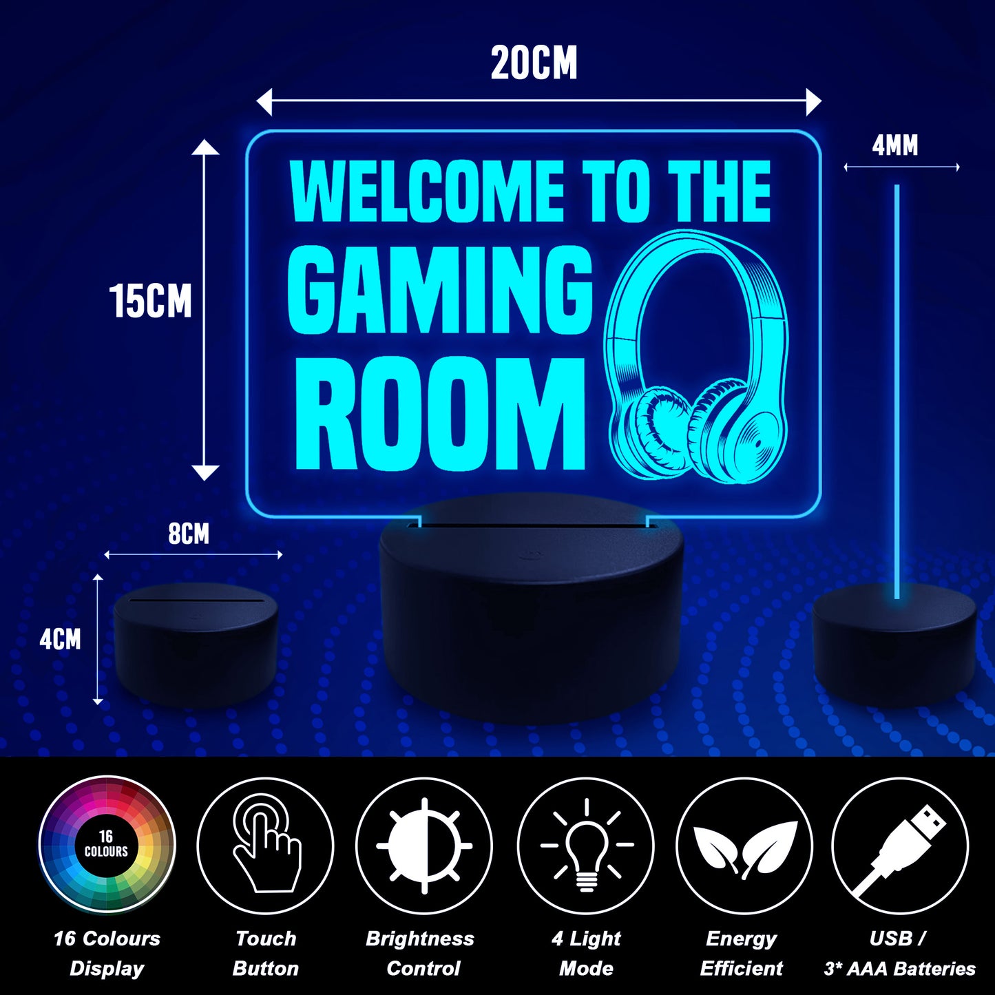 Gaming Room Welcome LED Sign Gamer Gift Gaming Accessories