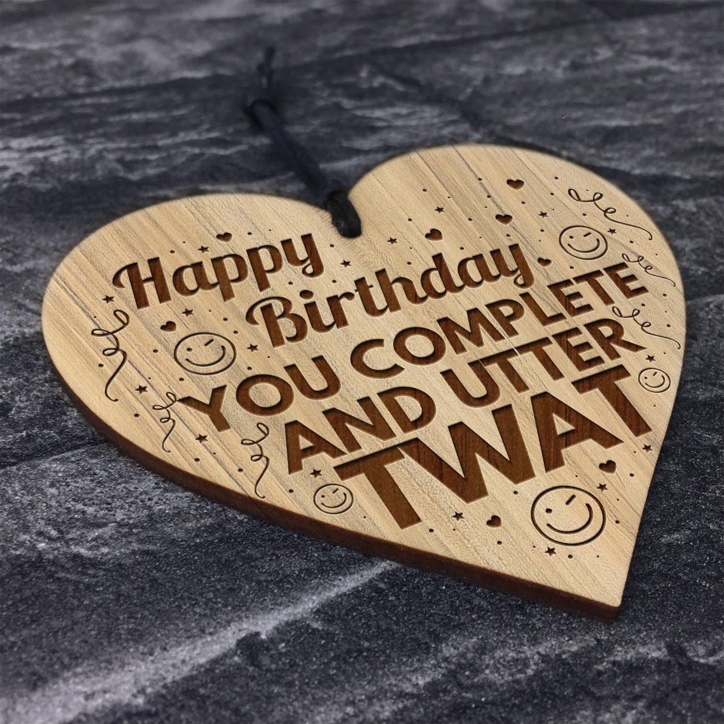 Funny Joke Birthday Gift For Men Engraved Heart Dad Uncle