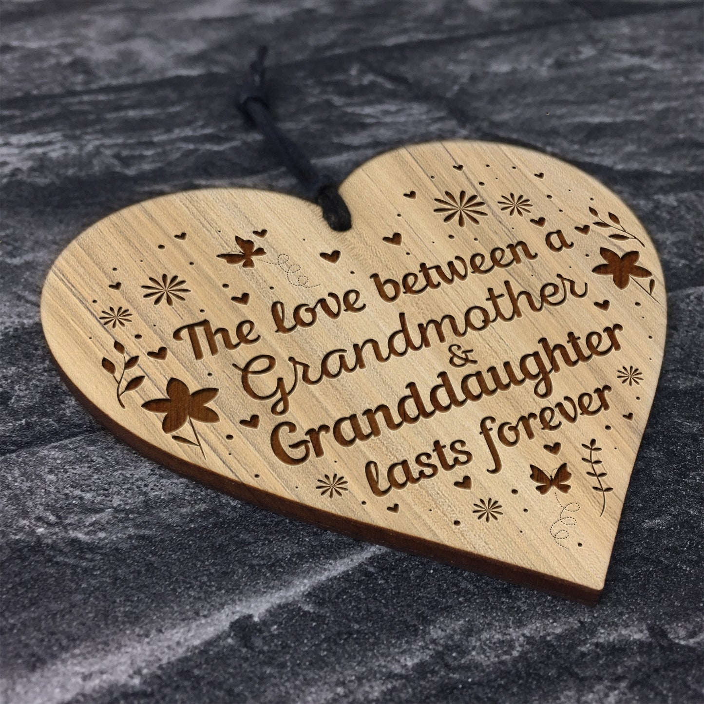 Grandmother Granddaughter Gifts Engraved Heart Birthday Xmas