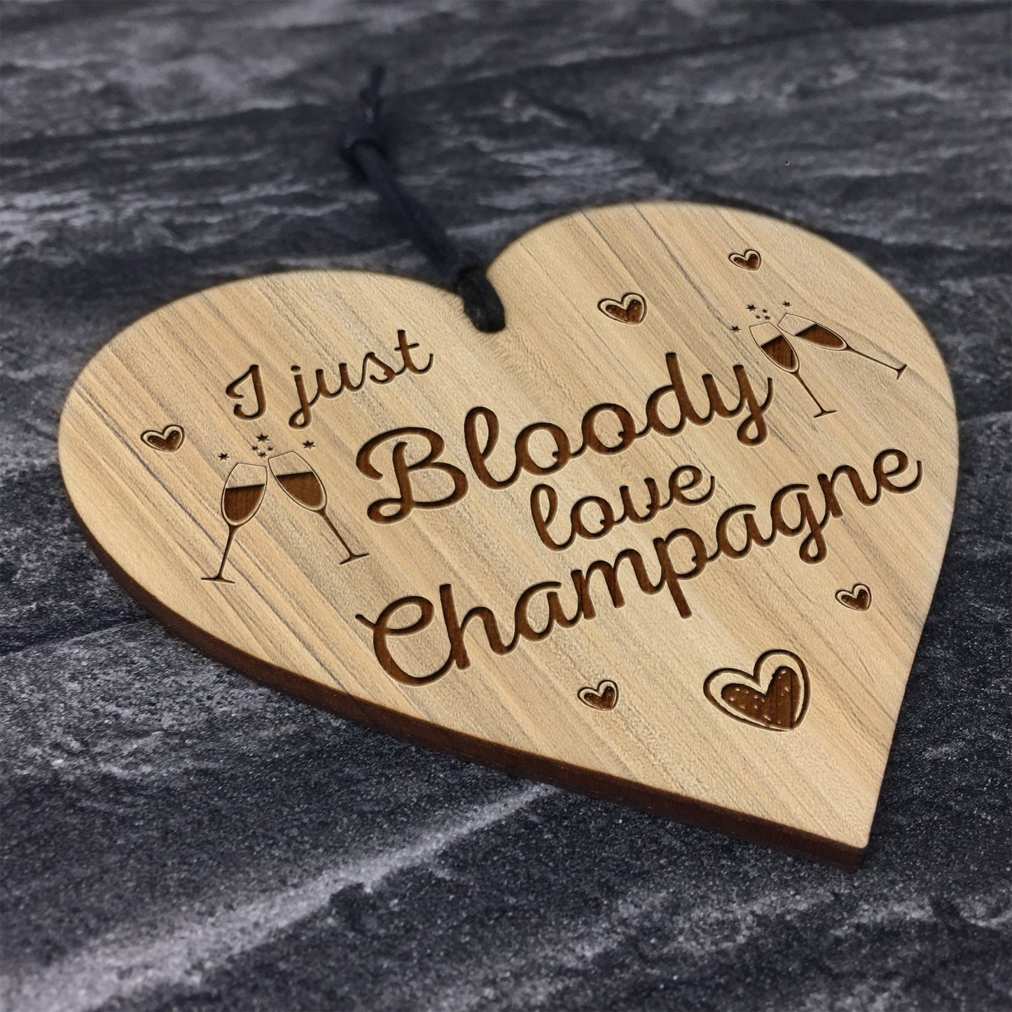 Funny Friendship Gift Bar Sign Hanging Wooden Heart Wall Sign