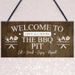 The BBQ Pit Hanging Outdoor Garden Barbecue Gift Sign