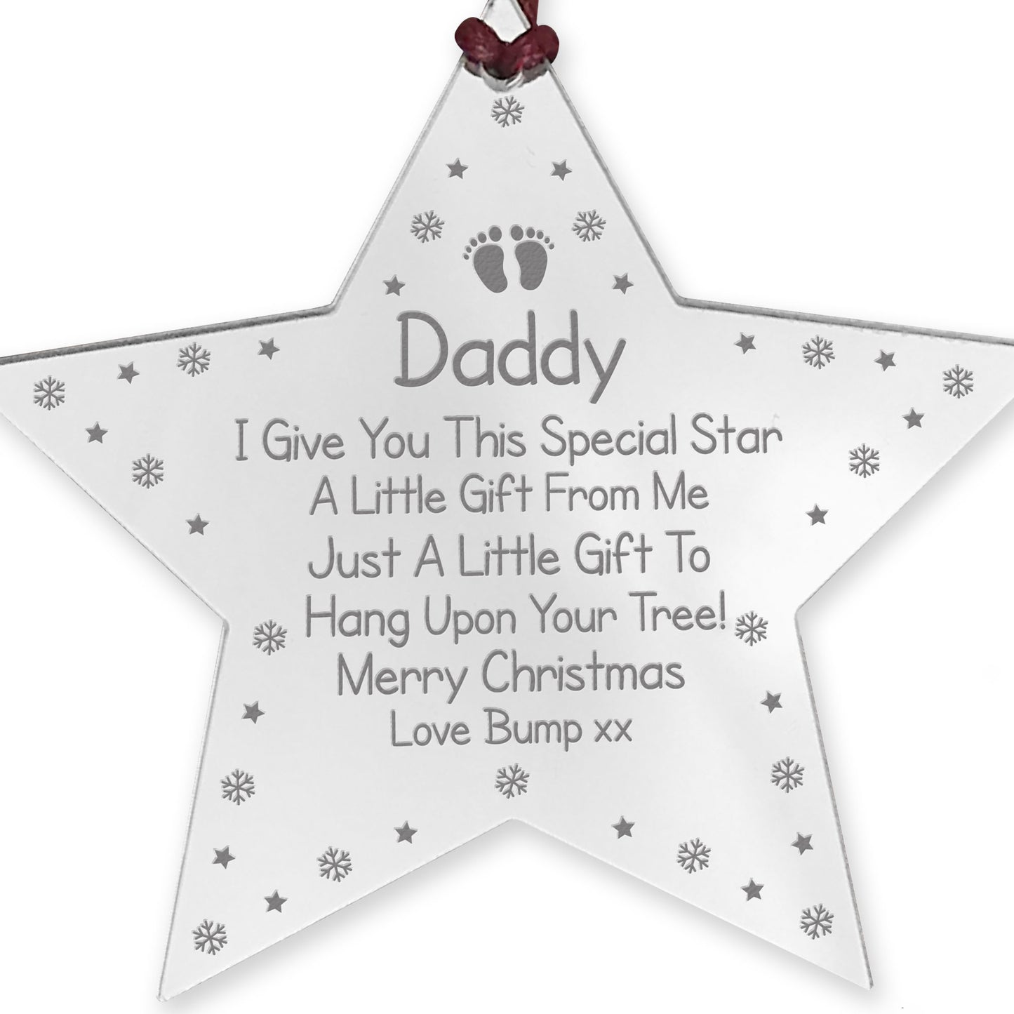 Daddy To Be  Gift Engraved Star From Bump Gifts Christmas Gift