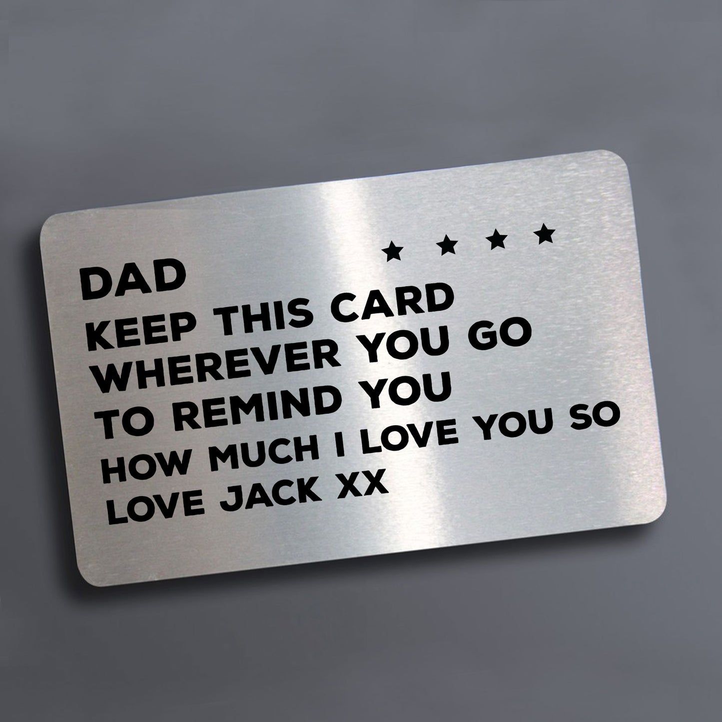 Novelty Gift For Dad Birthday Christmas Personalised Insert