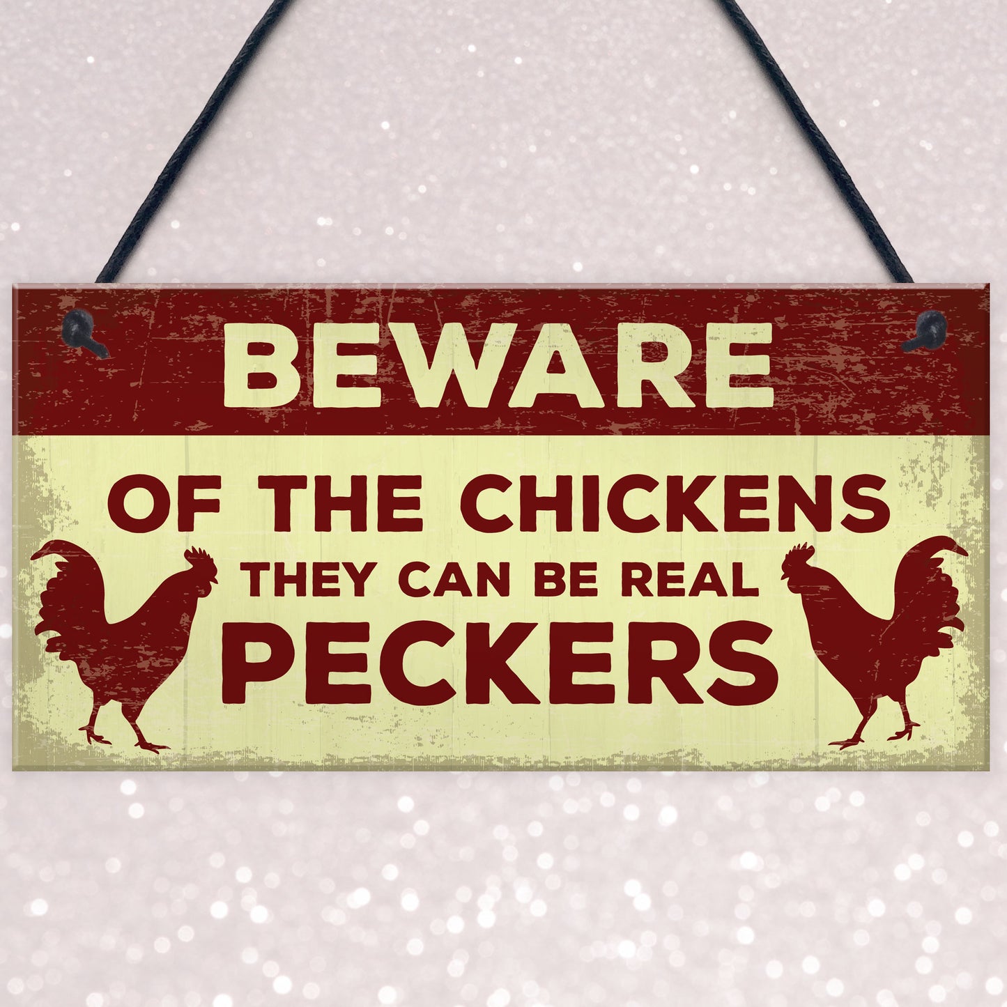 Beware Of The Chickens Sign For Gate Chicken Coop Hen House